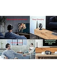 Sony rf995rk Headphone y cable bundle   inalámbrico RF Auriculares cuentan con rango de 150 Foot, reducción de ruido, control de volumen, modo de voz, 20 HR duración de la batería   6 ft estéreo de 2 RCA Plug Conectores para TV,