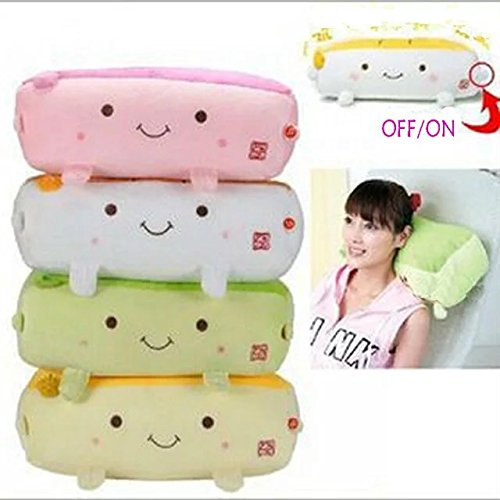 EYX Formula Cute Tofu Shaped Massage Pillow Shock Therapy Massage Pillow,Soft Cushion Pillow Hand Warmer Plush Toys for Massage Neck