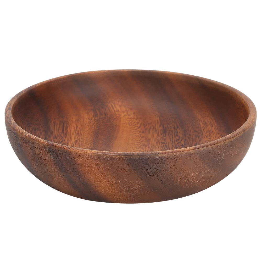 Acacia Wooden Salad Bowls Snack Dish Wood Serving Bowls for Cheese Fruits Crackers and Meat (17.5 * 4cm)
