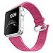 J&D Replacement Band Compatible for Apple Watch 38mm Series 4/3/2/1 Band, Modern Series Genuine Leather Strap Wrist Band Replacement with Metal Clasp Adapter for 38mm Wristbands, Pink Rose