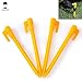 Outdoor Stakes with an Anchor for Outdoor Blankets and Tents - Durable Plastic, Safety Yellow (5.8