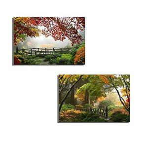Canvas Prints Wall Art - Misty Fall Morning in Portland