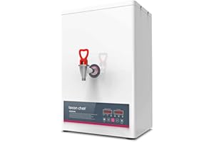 Lecon Chef Water Boiler Eletric Hot Water Dispenser 20L White Wall-Mountable Automatic 1500W Fast Heating for Restaurant, Home, Office (Without Filter)
