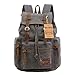 Berchirly Vintage Men Casual Canvas Leather Backpack Rucksack Travel Bookbag Satchel for School Outdoor Hiking/Climbing Backpack for Men Women