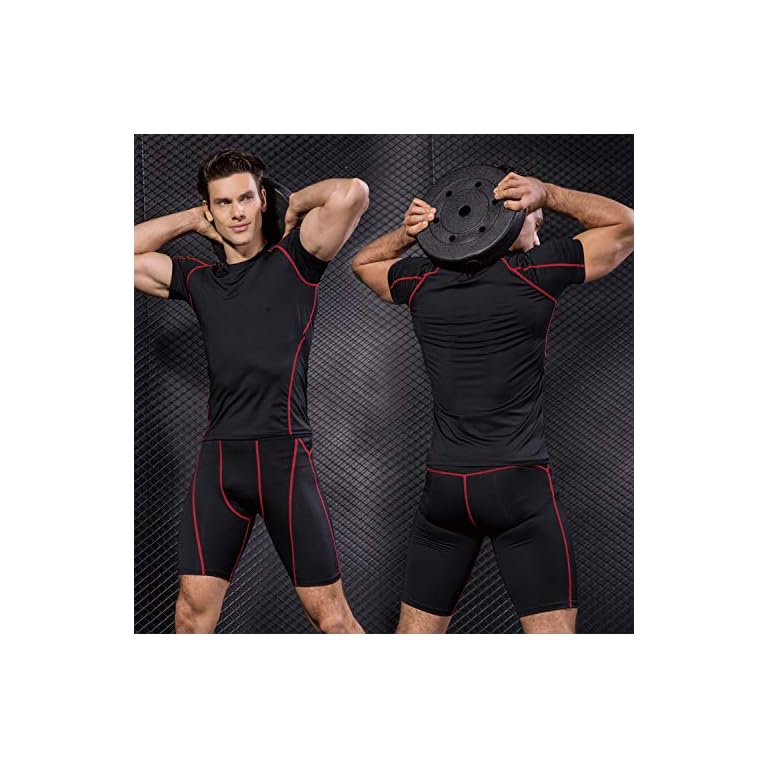 Niksa 3 Pack Mens Compression Shorts Gym Running Sports Underwear Base