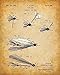 Original Fly Fishing Lures Patent Prints - Classic Cabin and Lake House Decor, Fishing Bait Accessories Wall Art, Outdoor Display and Gifts for Fishermen, Set of 4-8x10 Unframed Patent Print Poster