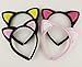 Hixixi 4pcs/pack Girls Fluffy Cat Ear Metal Headband for Fancy Dress Party (4pcs different color)