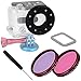 Fotodiox Pro WonderPana Go H3 Underwater Kit GoTough Filter Adapter System for GoPro Hero3 Waterproof Housing with 2 Water Correction Filter (Rose-Pink & Violet-Purple)