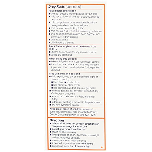 Children's Motrin Oral Suspension, Ibuprofen,Pain Relief, 4 Oz - Thumbnail 5