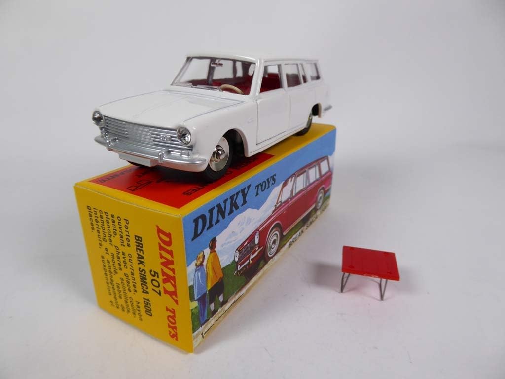 OPO 10 - Miniature car Atlas DeAgostini Dinky Toys Simca 1500 Break white + camping table / 507 - MB414