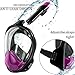 Snorkel Set Full Face Mask, Seaview with Camera Mount Divers Choice Black/Purple (Size- S-M) For Youth and Women