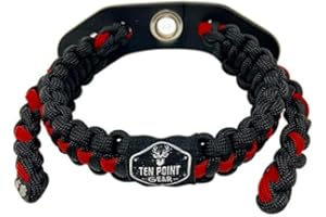 Ten Point Gear Bow Archery Wrist Sling 550 Paracord - Survival Hunting Shooting - 100% Full Grain Leather with Metal Grommet (Multiple Camo Options)
