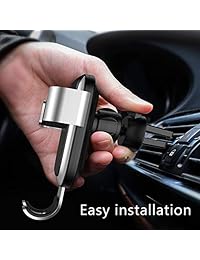 Cargador inalámbrico de coche soporte de ventilación de gravedad ajustable soporte de teléfono para iPhone Samsung Nexus Moto OnePlus HTC Sony Nokia y Android Smartphones