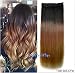 Black to golden brown to strawberry blonde three Colors Ombre hair extension, Synthetic Hair extensions UF205