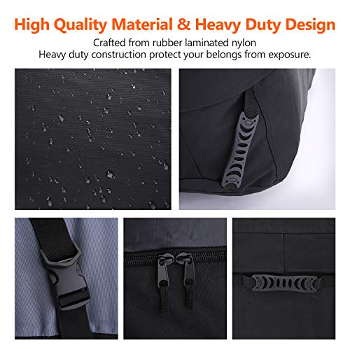 adakiit Car Roof Bag Rooftop Cargo Carrier Waterproof Soft-Shell Carriers 20 Cubic Feet Roof Cargo Box for Cars (Thickened - 20 Cubic)