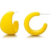 RUOFFETA Acrylic Small Round Hoop Earrings, Lightweight Open Hoops Candy Color Hoop Earrings for Women