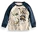 Fiream Boys' Cotton Crewneck Long Sleeve Cartoon T-shirt