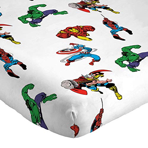 Marvel Avengers Comic Cool Queen Sheet Set 4 Piece Set Super Soft and