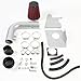 For Ford F-150/Expedition Silver Coated Aluminum Air Intake Pipe+Red Filter System