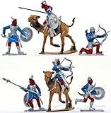 Plastic Toy Soldiers Crusades Turks and Saracens Infantry Painted Figure Set 12 Pieces with Camels Marx Type Army Men by Sunjade