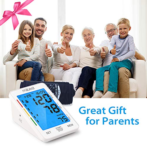 MIBEST Blood Pressure Monitor - Large LED Display Blood Pressure Tester - 9.4"- 12.6" BP Monitor Machine - Blood Pressure Gauge Kit with Memory - Thumbnail 7