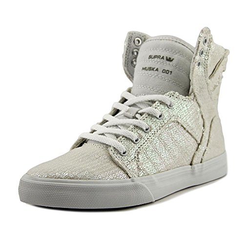 Supra Footwear Supra Skytop Silver Supra Children Kids Skytop