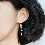A&C Fashion Korean Version Alloy Geometric Shapes Earrings for Women. Unique Handmade Earrings Jewelry for Girl. (Silver Color)