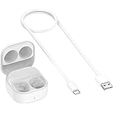Charging Case Compatible for Samsung Galaxy Buds Fan Edition(FE) SM-R400, Charger Cradle Station Box with Type-C USB Cable for Samsung Galaxy Buds FE Earbuds (White)