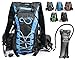 Live Infinitely Hydration Backpack with 2.0L TPU Leak Proof Water Bladder- 600D Polyester -Adjustable Padded Shoulder, Chest & Waist Straps- Silicon Bite Tip & Shut Off Valve- (Blue Edges)
