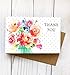 Thank You Cards Floral Set | 36 Flower Thank You Notes with Kraft Envelopes | Blank Inside | Perfect for Baby Showers, Weddings, Bridal Showers, Women, and Business | By Angie Makes