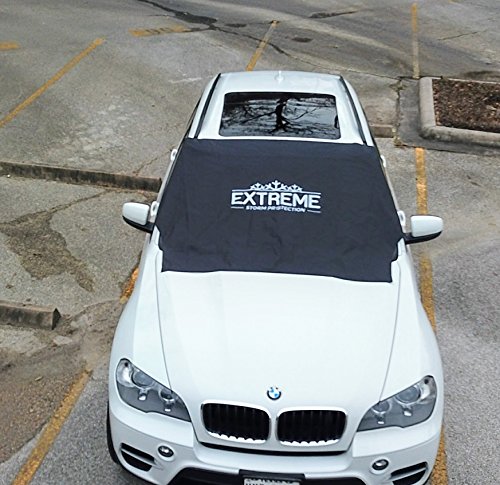 Windshield Cover for Ice, Snow, Pollen & Dust by Extreme Storm Protection - Fits Most Vehicle Windshields - Door Flap Security - Magnetic Edge Control - No More Scraping