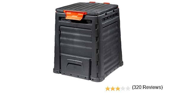 Keter - Compostador ECO, con capacidad de 320 L, Color gris oscuro ...