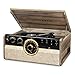 Victrola 6-in-1 Wood Bluetooth Mid Century Record Player with 3-Speed Turntable, CD, Cassette Player and Radiothumb 2