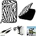 Animal Fur Design Cube Case with Interior Mesh Pocket For Lenovo Ideapad A1 7-Inch Tab Android Tablet + Includes a 3.5mm Stereo Audio Cable (6 feet) + Includes Size Adjustable Windshield Mount Complete 360 Degrees Rotation