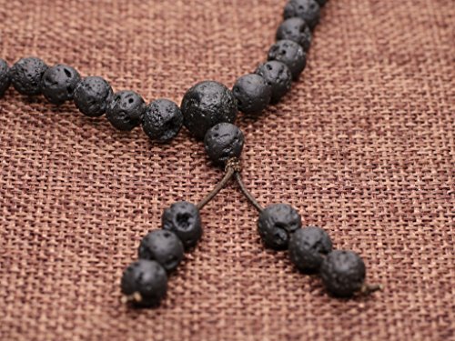 COAI 6mm Tibetan Prayer Lava 7 Chakra 108 Mala Beads Healing Stones Bracelet