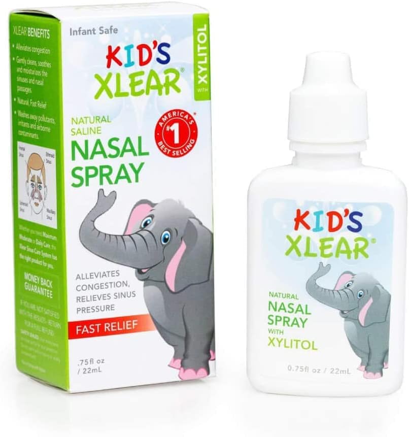 Xlear Kids' Nasal Spray, Natural Saline Nasal Spray for Kids with