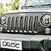 DEDC Jeep Front Grille Mesh Inserts Jeep Grille Guard with Key Hole for 2007-2017 Jeep JK Wrangler & Wrangler Unlimited (Pack of 7)