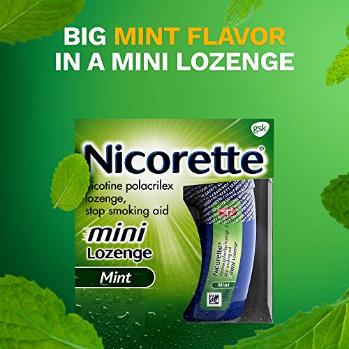 Nicorette 4mg Mini Nicotine Lozenges to Quit Smoking Mint Flavored