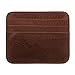 Hibate Men's Leather Credit Card Holder Wallet Case Mens Front Pocket Sleeve - Brown