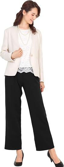 Amazon アッドルージュ スーツ レディース ジャケット パンツスーツ セレモニースーツ フォーマルスーツ ジャケット パンツ ｔ5293 パンツスーツ 通販