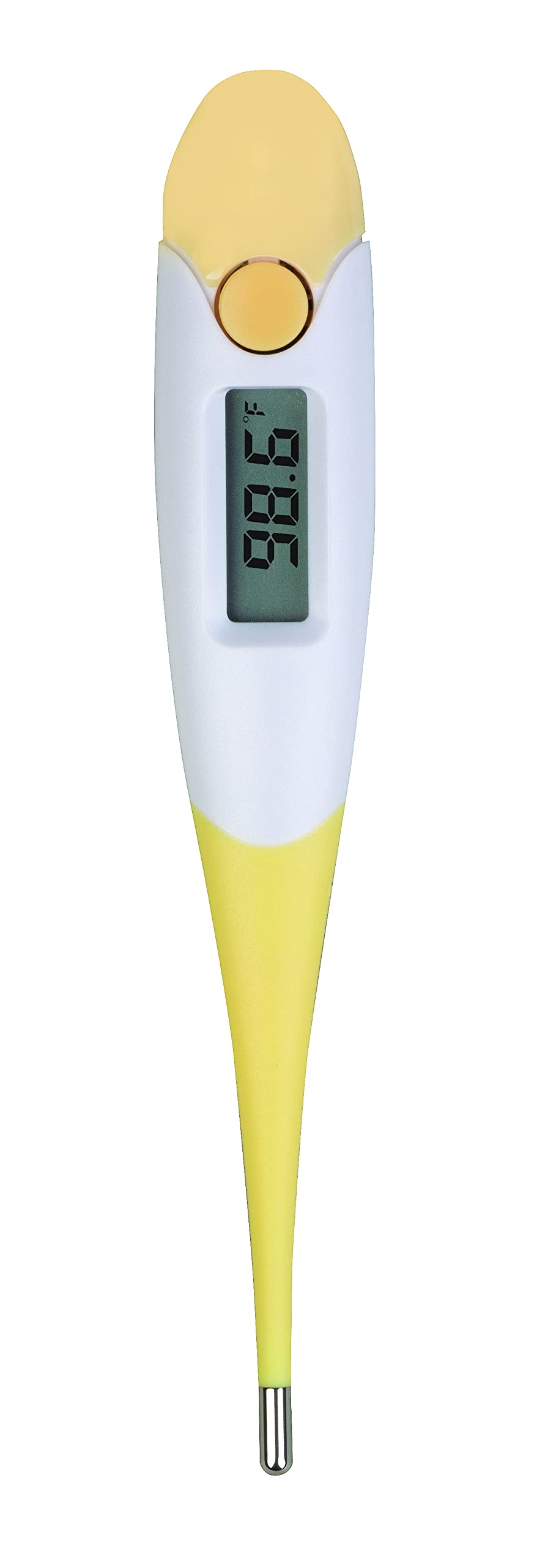 Veridian Digital Thermometer | 10-Second Readout | F C Temperature Modes| Flexible Tip | Hygienic Water-Resistant Easy Cleaning | Storage Case + Instructions Included