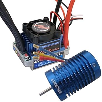 powerday 60A ESC Brushless Speed Controller + 9T 4400KV BL Motor for 1/10 1/12 RC Car