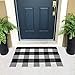 Purcoton Black and White Striped Rug (23.6