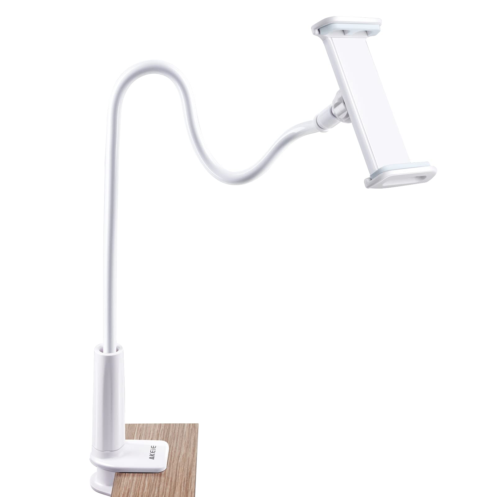 AKEIE スマホ & タブレット スタンド or ホルダー 4-10インチ対応 フレキシブルアーム付き 寝ながらスタンドfor iphone ipad mini ipad air2 REGZA Xperia Galaxy SONY Kindle Switch (ホワイト)商品画像