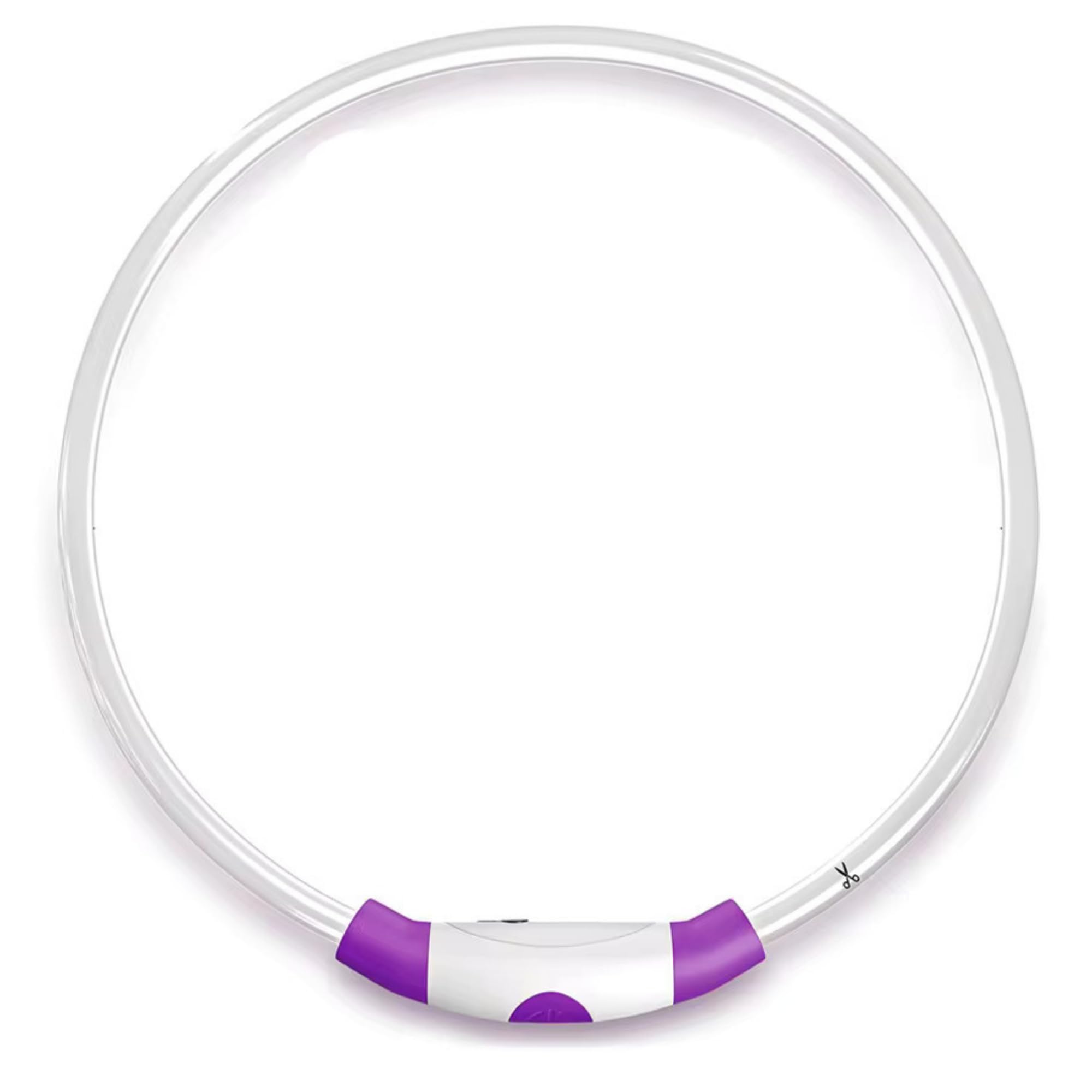 Flowzuk Dog Collar Light - High-Visibility Light Up Dog Training Collar - Vibrant LED Dogs Collar - Strong Plastic Dog Slip Collar - Waterproof, USB Rechargeable Flashing Dog Collar - Blue