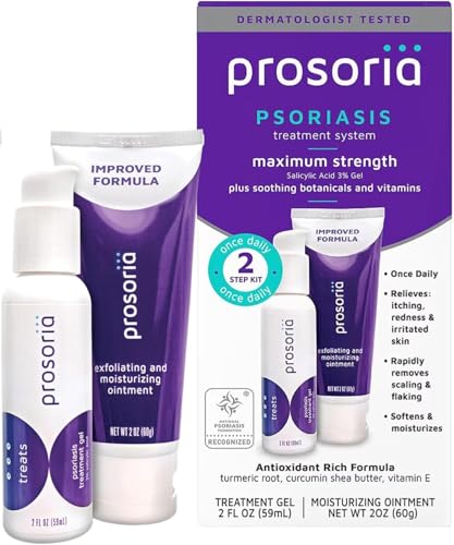 Psoriasis Treatment Gel 2oz Relief for Scaling, Flaking, Itching, Redness & Irritation - Non-Greasy, Fast-Drying Soothing Formula with Salicylic Acid, Steroid-Free -for Scalp, Face & Body