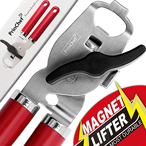 Can Opener, Magnet Lift Can Opener Manual Smooth Edge, Efficient | Safe Blade Cover 4-in-1 Stainless Steel Can Openers for Beer/Paint/Tin/Bottle - Nonslip Ergonomic Handle for Seniors with Arthritis - Thumbnail 7