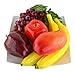 JEDFORE Mixture of Artificial Apple Banana Cherries Mango Grape Lifelike Simulation Realistic Fake Fruit for Home Decoration