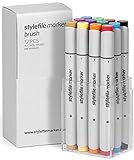 Office Product Stylefile Grafikmarker Brush 12er Main A Set Box Grafik Marker Pens Stift Book