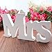 Homedeco DIY 3D Wooden Alphabet Letters Large Size Plaque Wall Numbers Children Education Wedding Nursery Home Decoration (height 12cm x width 8cm x thickness 1.2cm, Mr & Mrs(3 pack))